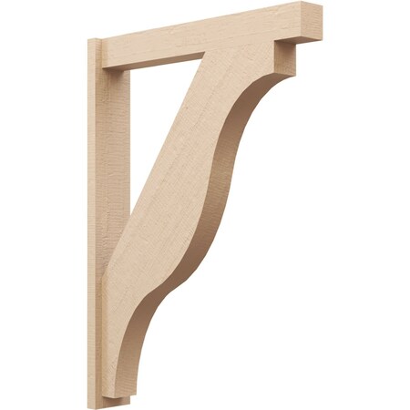 Ekena Millwork 5 1/2-in W x 32-in D x 44-in H Funston Block Rough Cedar Woodgrain TimberThane Outlooker, Primed Tan OUTUR055X32X44FST44RCPR